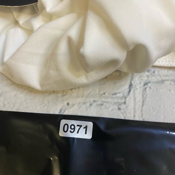 Women Bodysuits Jumpsuit white Square Long Sleeve stretch Bodycon panties button - Picture 8 of 8